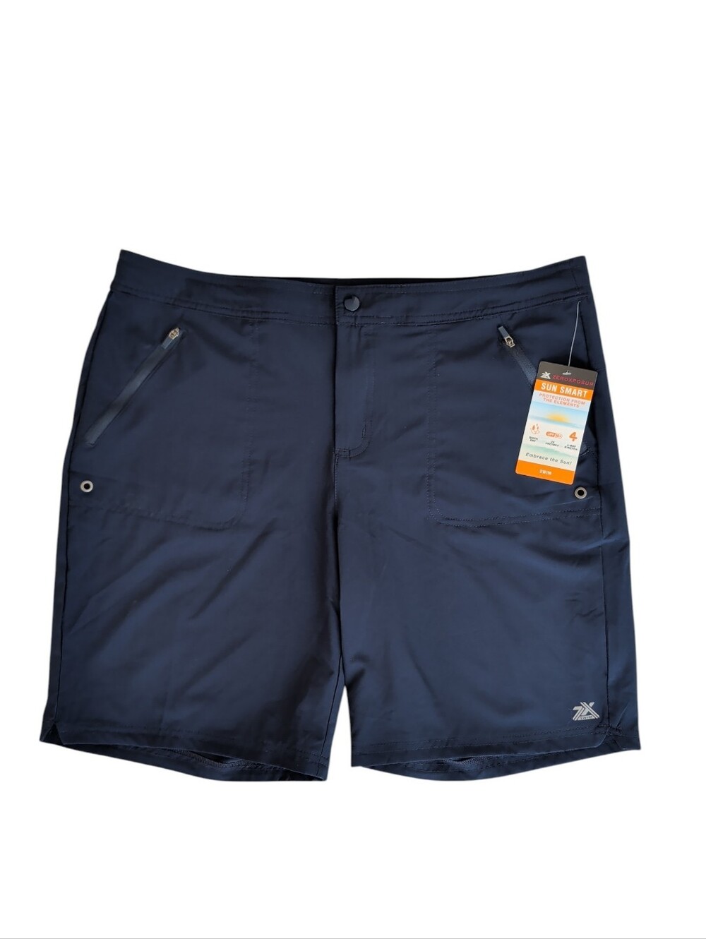 NWT ZeroXposur Sun Smart Hybrid Swim Shorts XL Midnight Pockets